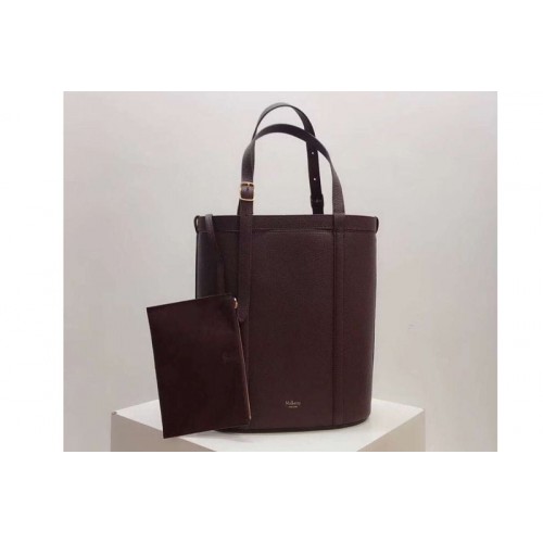Mulberry Small Wilton Tote Bags Silky Calf Leather Bordeaux