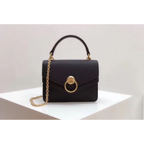 Mulberry Small Harlow Satchel Bags Small Classic Grain Leather Black