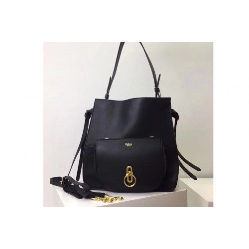 Mulberry Amberley Hobo Bags Black Silky Calf