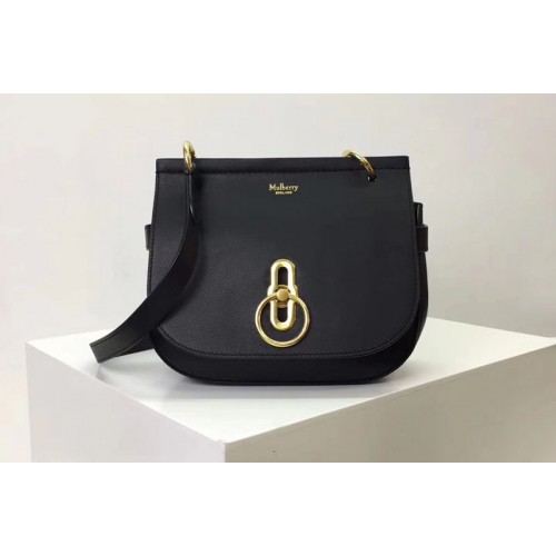 Mulberry Amberley Satchel Bags Black Classic Grain Leather