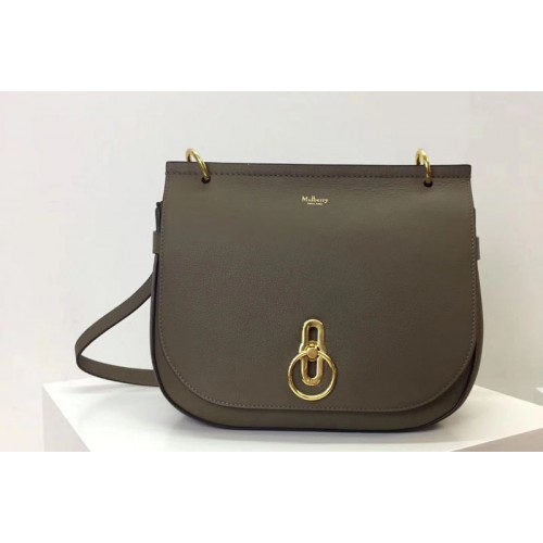Mulberry Amberley Satchel Bags Gray Classic Grain Leather