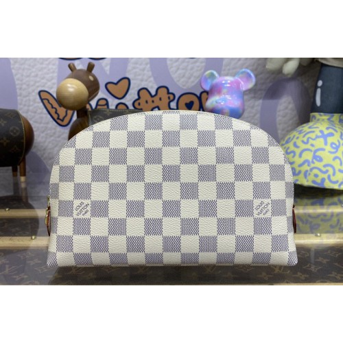 Louis Vuitton N23346 Pochette Cosmetic GM Pouch in Damier Azur Canvas
