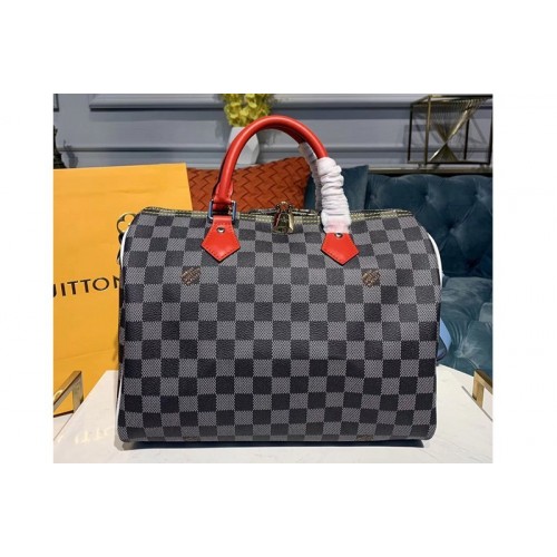 Louis Vuitton N40236 Speedy Bandouliere 30 bags Black-and-white Damier coated canvas