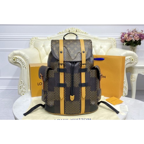 Louis Vuitton N40358 Christopher PM backpack in Giant Damier Ebene and Monogram coated canvas