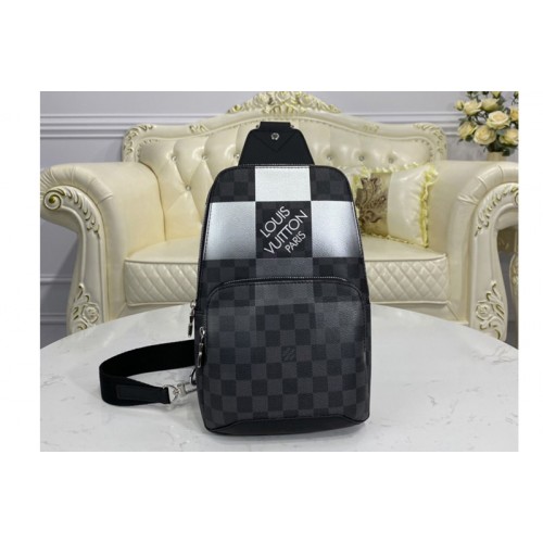 Louis Vuitton N40403 Avenue Sling Bag in White Damier Graphite Giant coated canvas