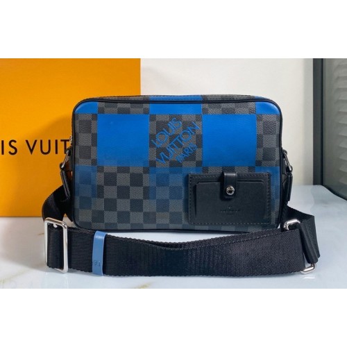 Louis Vuitton N40408 Alpha Messenger Bag in Blue Damier Graphite Giant coated canvas