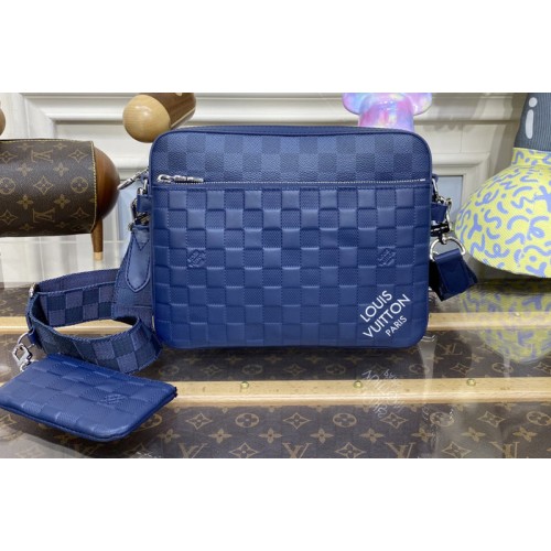 Louis Vuitton N40438 Trio Messenger bag in Damier Infini cowhide leather and Damier Graphite coated canvas