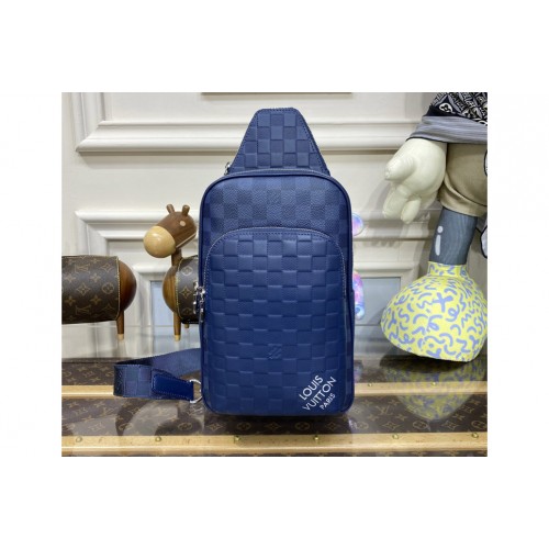 Louis Vuitton N40439 Avenue Slingbag bag in Damier Infini cowhide leather and Damier Graphite coated canvas