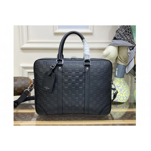 Louis Vuitton N40444 Porte-Documents Voyage PM briefcase bag in Damier Infini cowhide leather