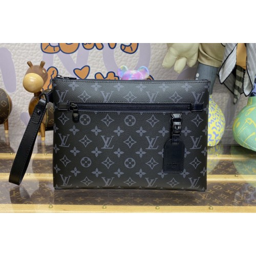 Louis Vuitton M40505 Takeoff Pouch in Monogram Eclipse Canvas