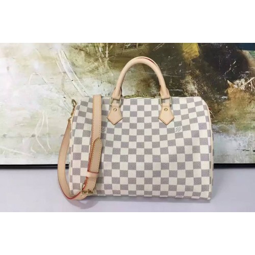 Louis Vuitton N41001 Speedy Bandouliere 30 Bag in Damier Azur Canvas