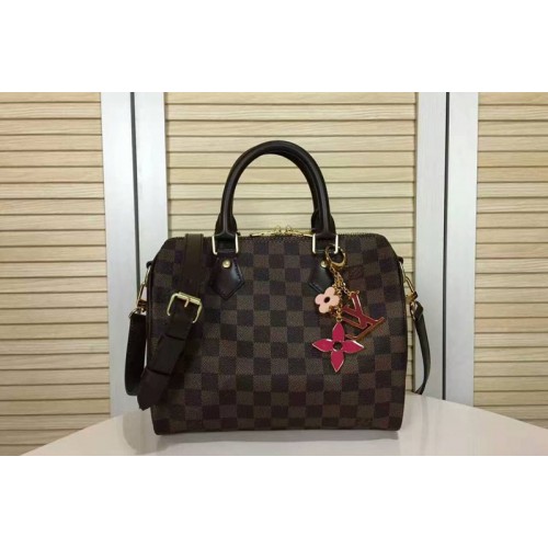 Louis Vuitton N41113 Speedy Bandouliere 25 Bag in Damier Ebene Canvas