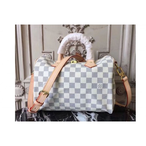 Louis Vuitton N41374 Speedy Bandouliere 25 Bag in Damier Azur Canvas
