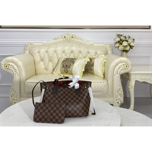 Louis Vuitton N41359 Neverfull PM tote Bag in Damier Ebene coated canvas