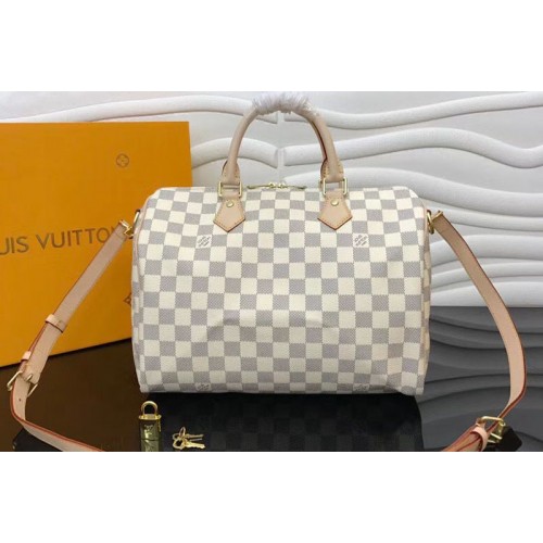 Louis Vuitton N41373 Speedy Bandouliere 30 Bags in Damier Azur Canvas
