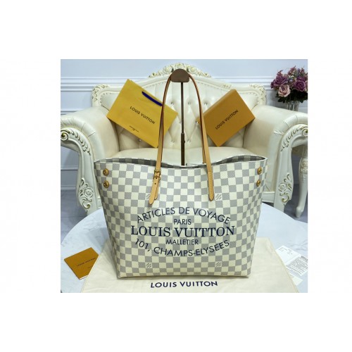 Louis Vuitton N41375 Cabas MM Tote Bag in Damier Azur canvas