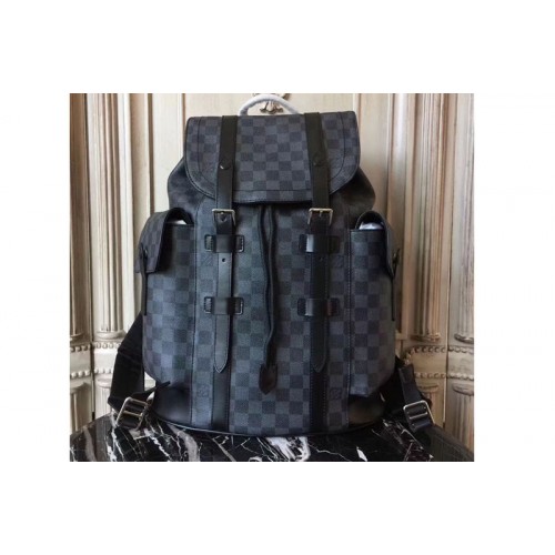 Louis Vuitton N41379 Christopher PM Backpack in Damier Graphite Canvas