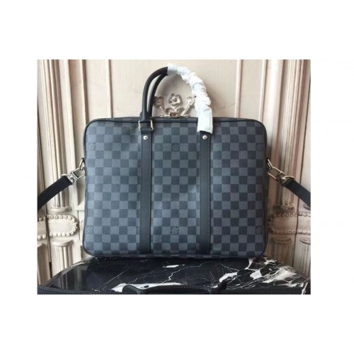 Louis Vuitton N41478 Porte-documents Voyage PM Bag in Damier Graphite Canvas