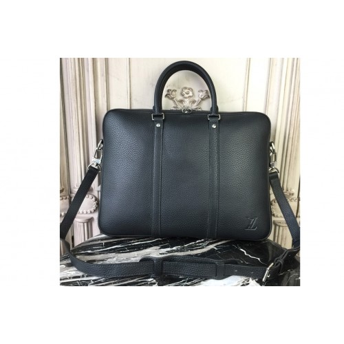 Louis Vuitton M33412 Porte-Documents Voyage PM bag in Black Taiga leather
