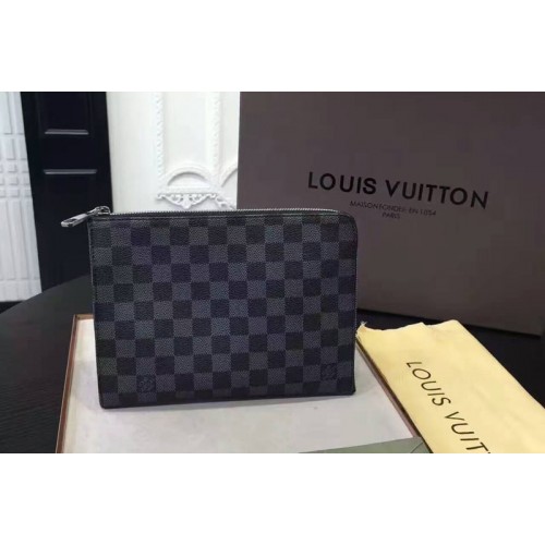 Louis Vuitton N41502 Pochette Jour PM in Damier Graphite Canvas