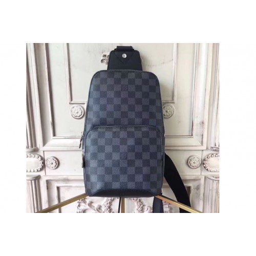 Louis Vuitton N41719 Avenue Sling Bag in Damier Graphite Canvas