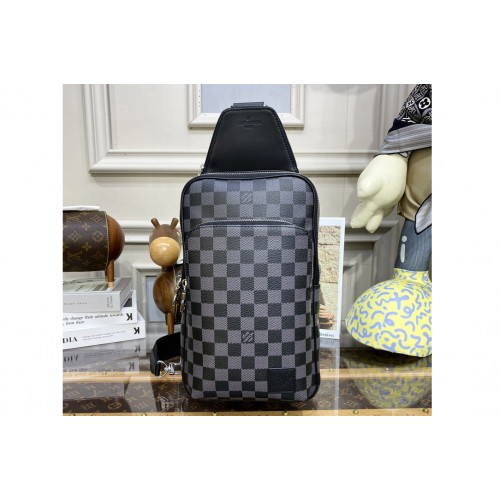 Louis Vuitton N45302 Avenue Slingbag Bag in Damier Graphite coated canvas Louis Vuitton N45302 Avenue Slingbag Bag in Damier Graphite coated canvas