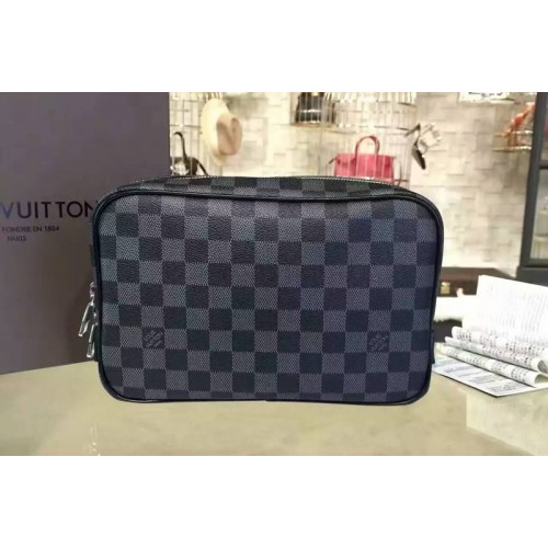 Louis Vuitton N47521 Toilet Pouch GM in Damier Graphite Canvas