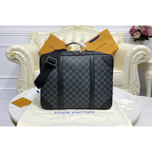 Louis Vuitton N50051 Briefcase Backpack in Damier Graphite coated canvas