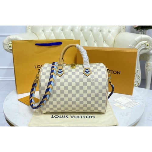 Louis Vuitton N50054 Speedy 30 Bandoulière bag in Damier Azur coated canvas
