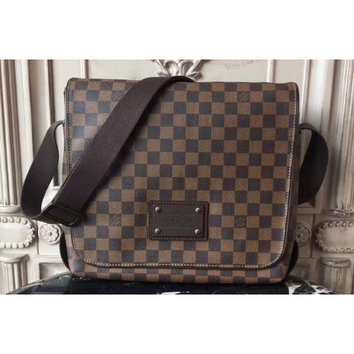 Louis Vuitton N51211 Brooklyn MM Bag in Damier Ebene Canvas