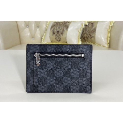 Louis Vuitton N60378 ID Card Holder in Damier Graphite coated canvas