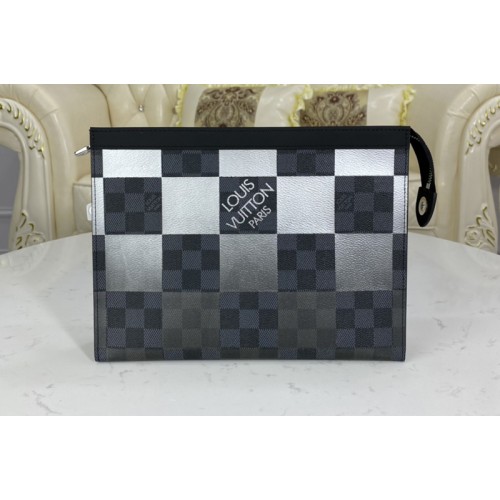 Louis Vuitton N60412 Pochette Voyage MM Bag in Gray Damier Graphite Giant coated canvas