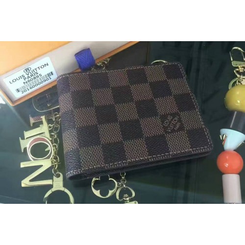Louis Vuitton N60895 Multiple Wallet in Damier Ebene Canvas