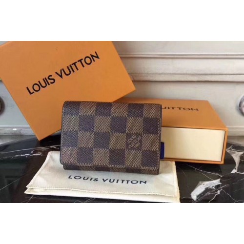 Louis Vuitton N63338 Enveloppe Carte de Visite Wallet in Damier Ebene Canvas