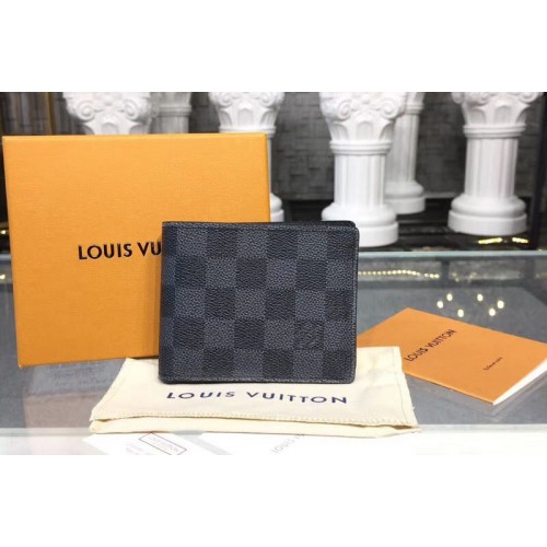 Louis Vuitton N64002 Slender ID Wallet in Damier Graphite Canvas