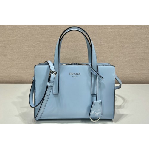 Prada 1BA357 Prada Re-Edition 1995 brushed-leather mini handbag in Blue Leather