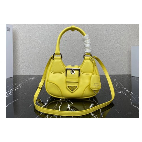 Prada 1BA381 Prada Moon padded nappa-leather bag in Yellow Leather