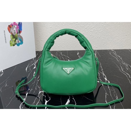 Prada 1BA384 Prada Soft padded nappa leather mini-bag in Green Leather