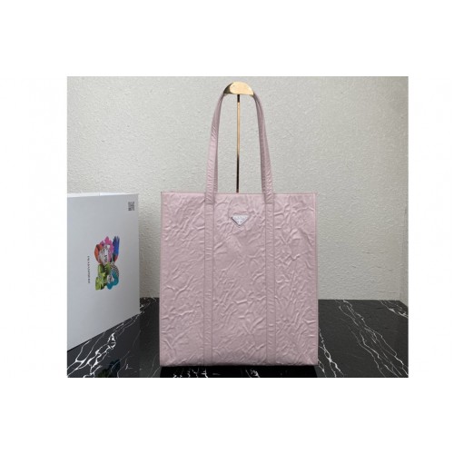 Prada 1BG587 Medium antique nappa leather tote Bag in Pink Leather