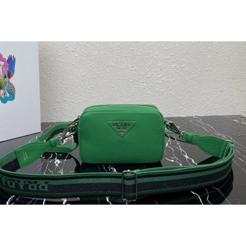 Prada 1BH192 Small leather bag in Green Leather
