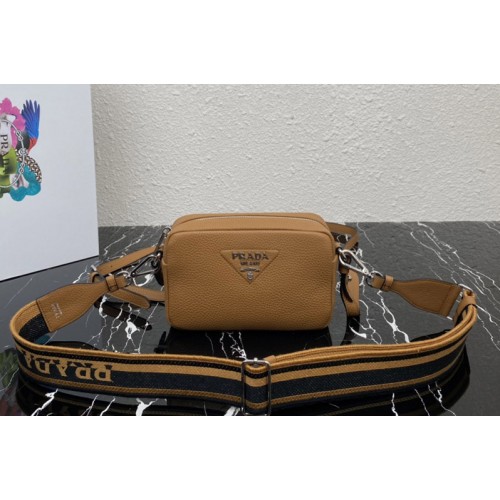 Prada 1BH192 Small leather bag in Caramel Leather