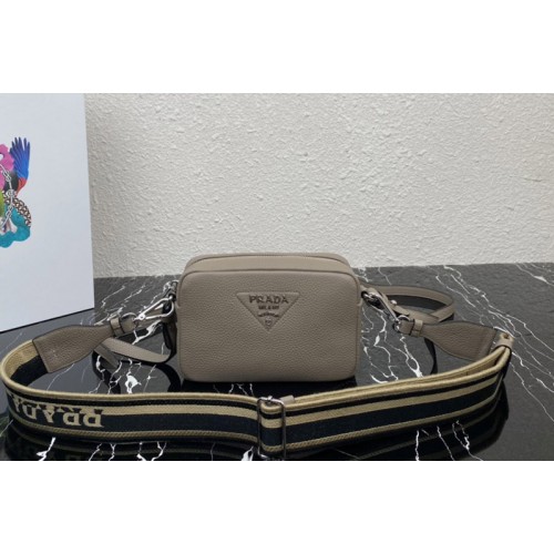 Prada 1BH192 Small leather bag in Khaki Leather