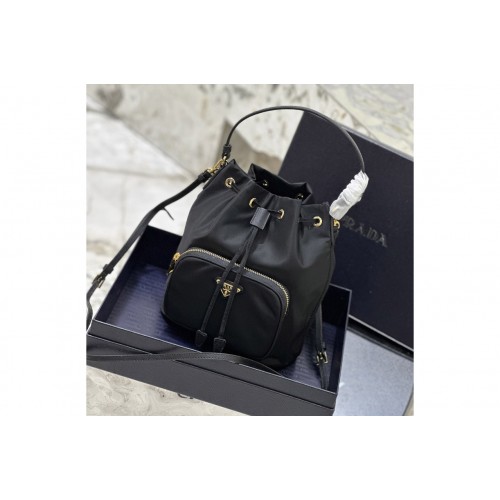 Prada 1N1864 Re-Nylon bucket bag in Black Nylon