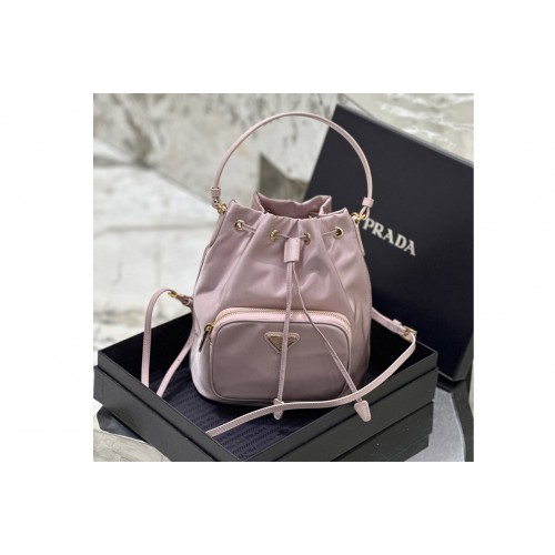 Prada 1N1864 Re-Nylon bucket bag in Pink Nylon