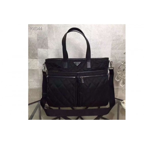 Prada 2VG018 Quilted fabric Bags Black