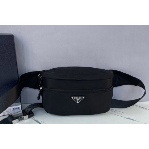 Prada 2VL038 Re-Nylon and Saffiano leather belt bag in Black Nylon