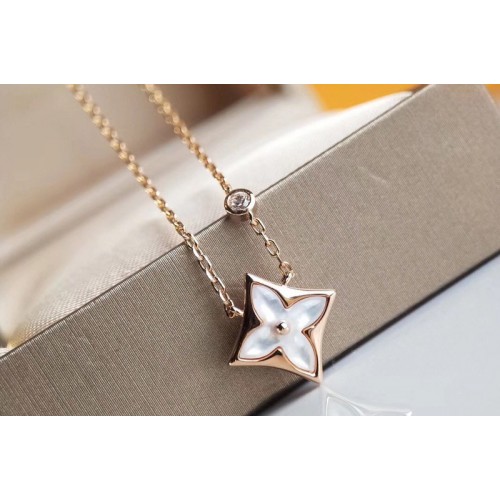 Louis Vuitton Q93612 Color Blossom BB Star Pendant Pink Gold and White Mother of Pearl and Diamond