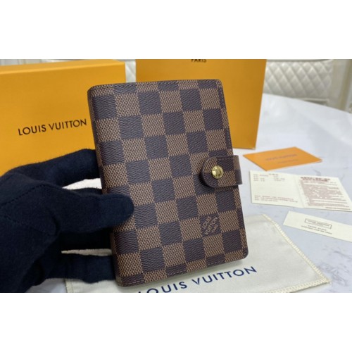 Louis Vuitton R20700 Small Ring Agenda Cover in Damier Ebene Canvas