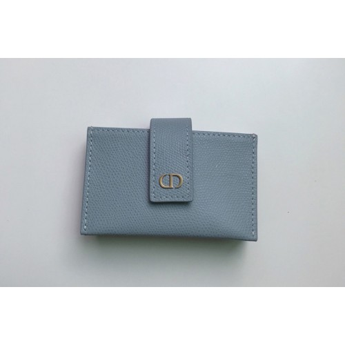 Christian Dior S2058 30 Montaigne 5-gusset card holder in Dark Denim Blue Grained Calfskin Christian Dior S2058 30 Montaigne 5-gusset card holder in Dark Denim Blue Grained Calfskin