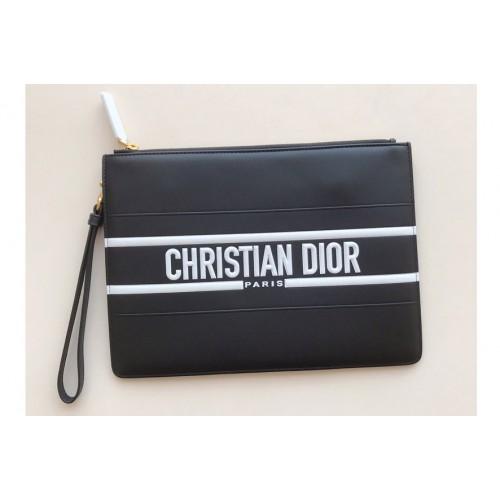 Christian Dior S6207 large Dior Vibe Daily pouch in Blue Calfskin